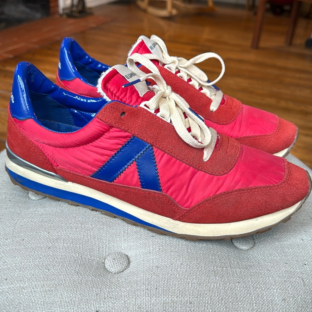 El Ganso Retro Sneaker Trainers Red Blue Vintage EU 44 Men's 10.5 Red Blue
